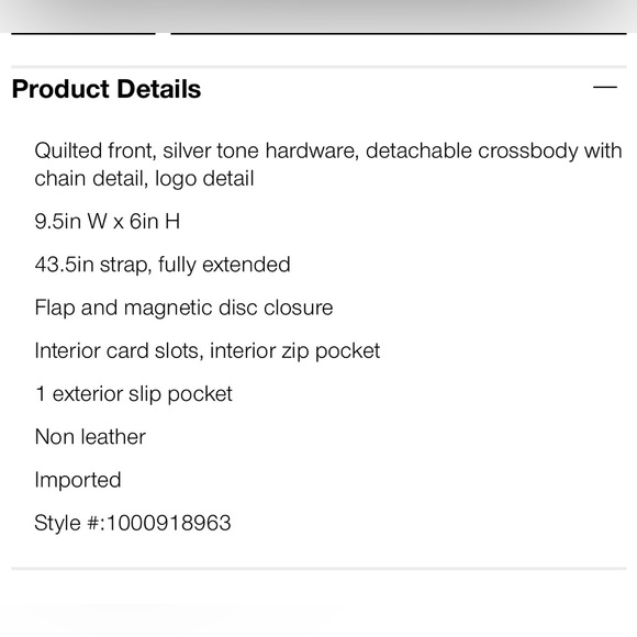 Badgley Mischka Black Quilted Crossbody Bag with Round Logo and Chain Strap - Picture 16 of 16